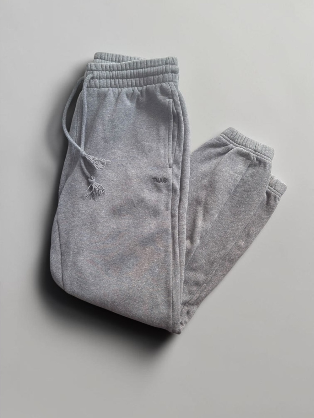 Aritzia TNA Sweatfleece Cozy Fleece Boyfriend Fit Sweatpants Size S Gray